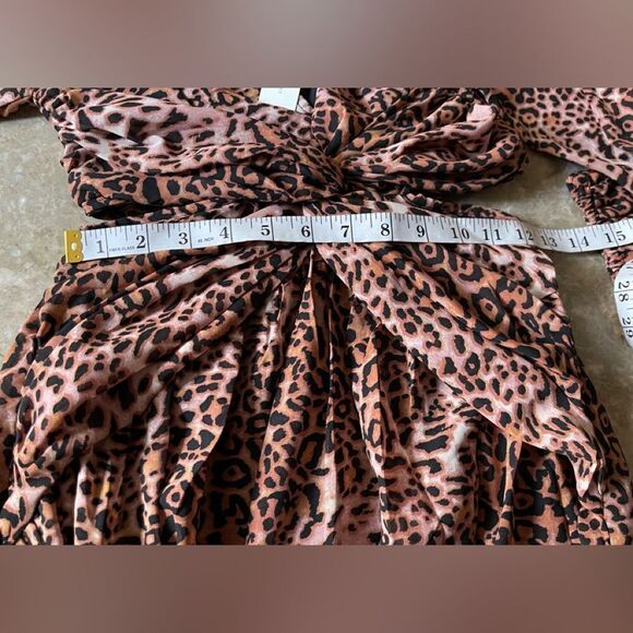 ANTHROPOLOGIE Ranna Gill Floral Cut-Out Midi Dress animal print cutout size XS - Picture 11 of 14